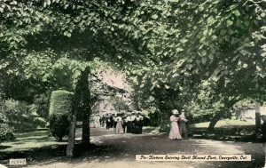 Entering Shell Mound Park, Emeryville, California, mailed 1914     